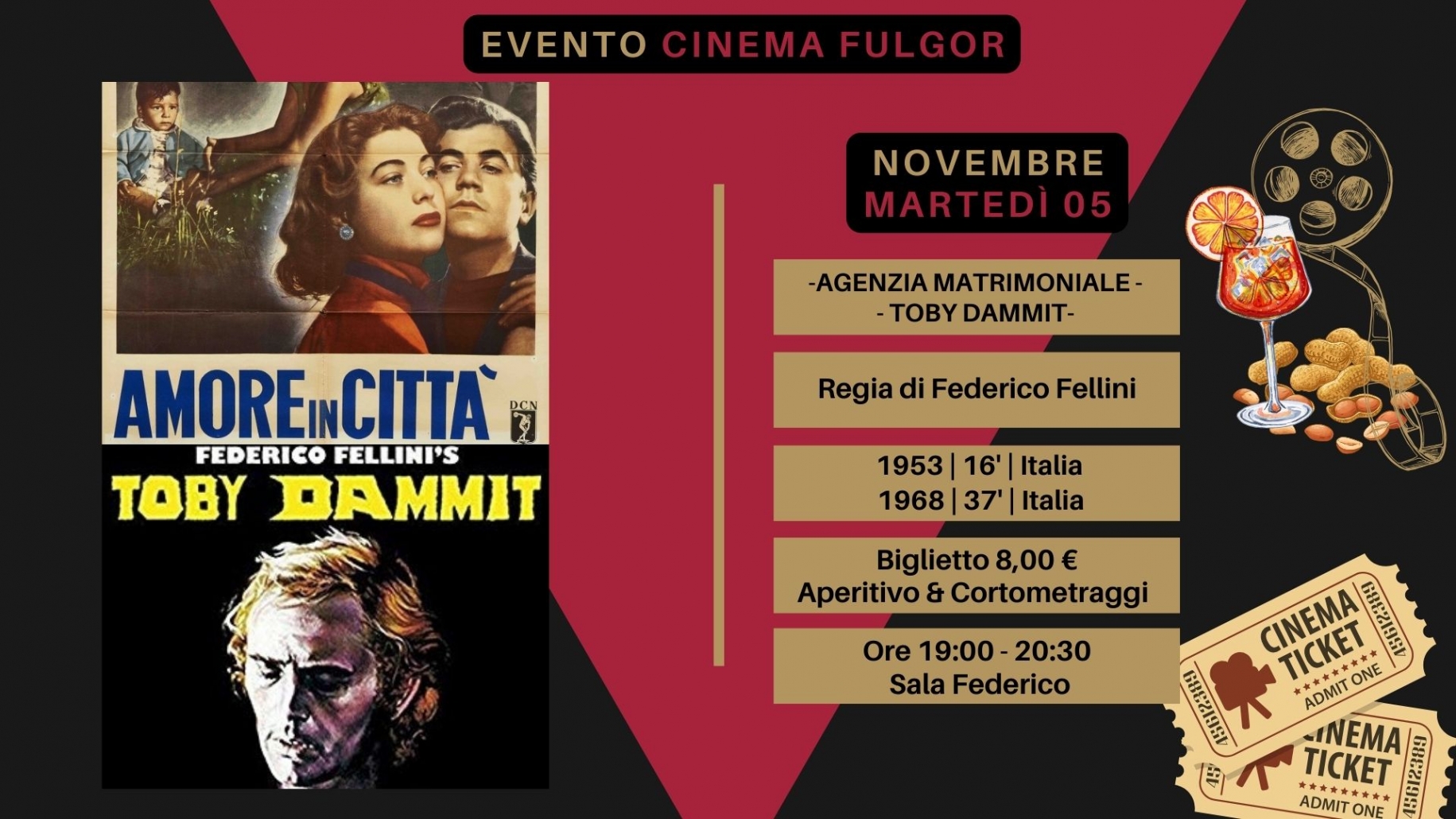 Martedì 05 novembre<br/></noscript>AGENZIA MATRIMONIALE & TOBY DAMMIT